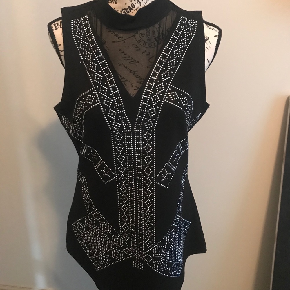 Embellished Top - Open Back